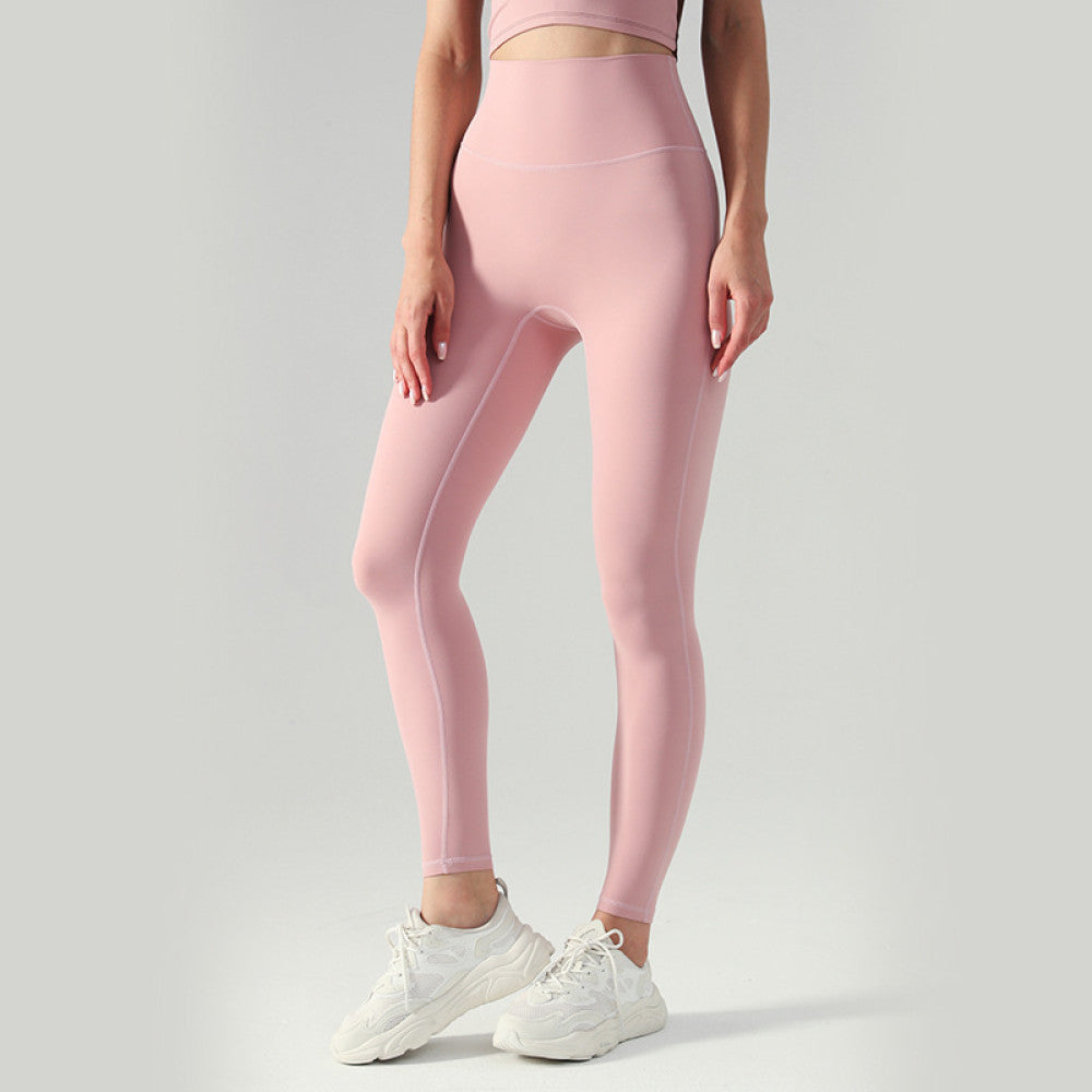 Ningbo Calorie Soft Peach Hip Yoga Pants Women s High Waist Hip Lifting Slimming Nude Tight Sports Fitness Pants image 14