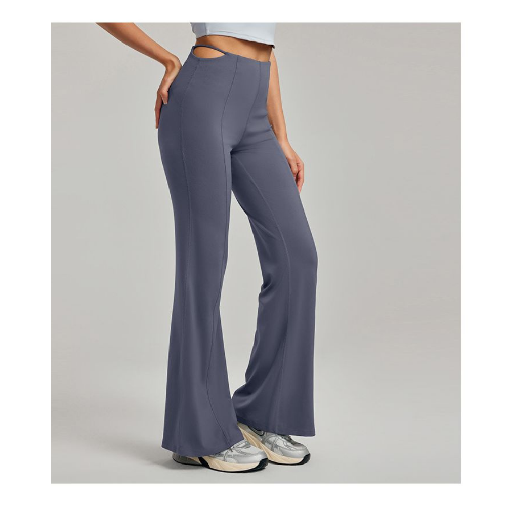 Yoyo Meat Yüksek Bel Yoga Tayt Geniş Paça