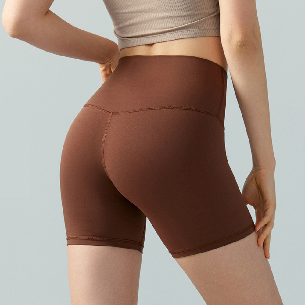 yoyo meat Yüksek Bel Nude Yoga Şortu 5 Kat Esnek Likralı