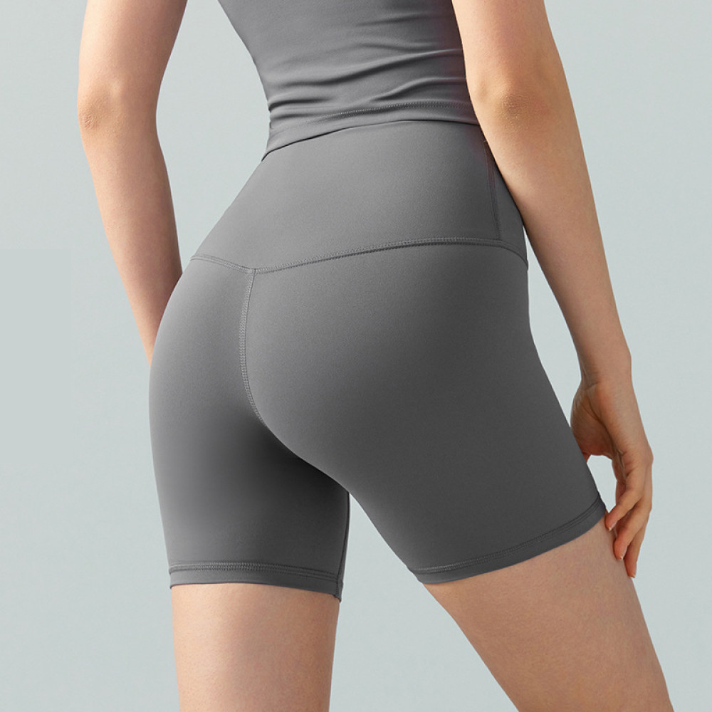 yoyo meat Yüksek Bel Nude Yoga Şortu 5 Kat Esnek Likralı