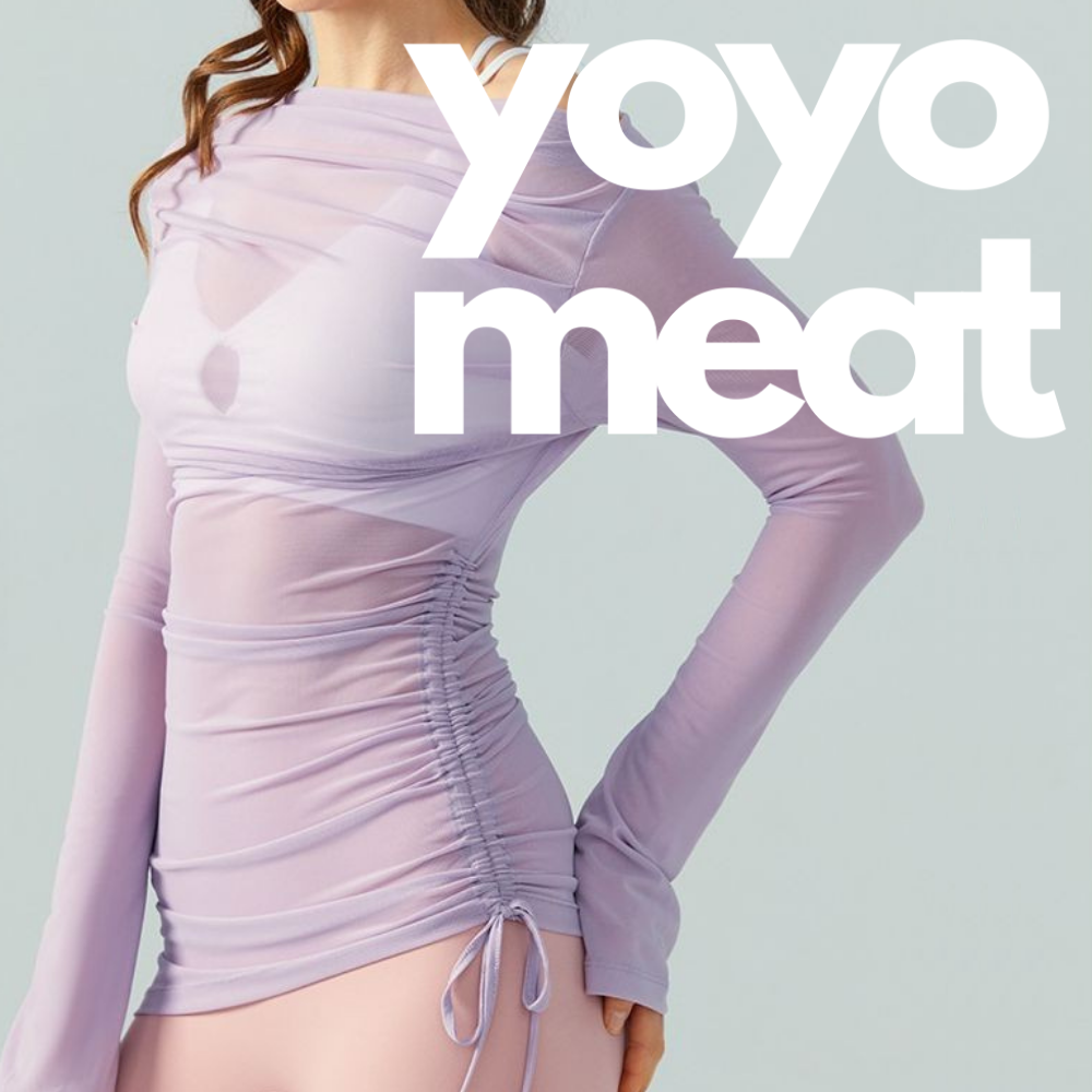 Yoyo Meat Kadın File Detaylı Uzun Kollu Yoga Bluzu