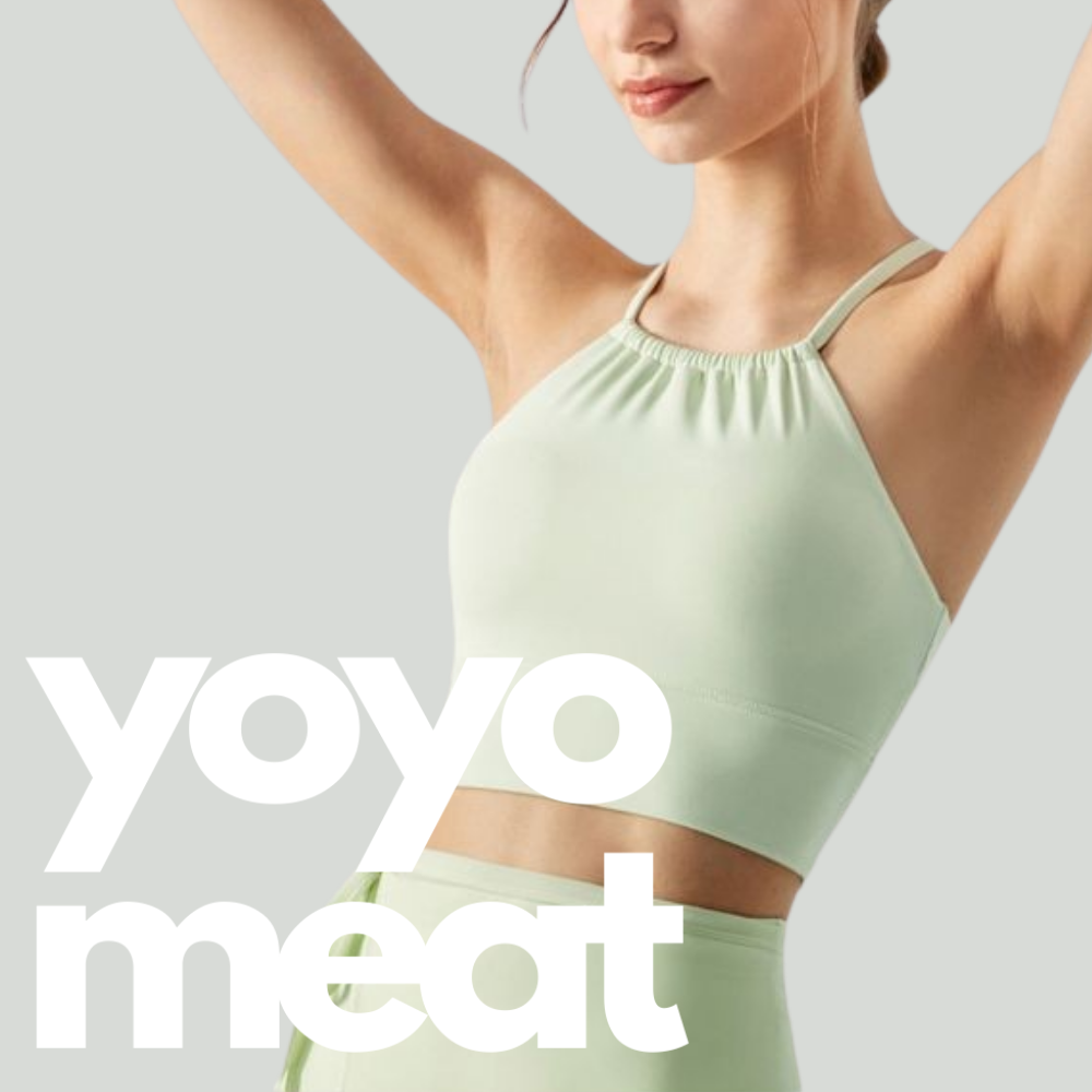 Yoyo Meat Göğüs Pedli Halter Yaka Yoga Atlet