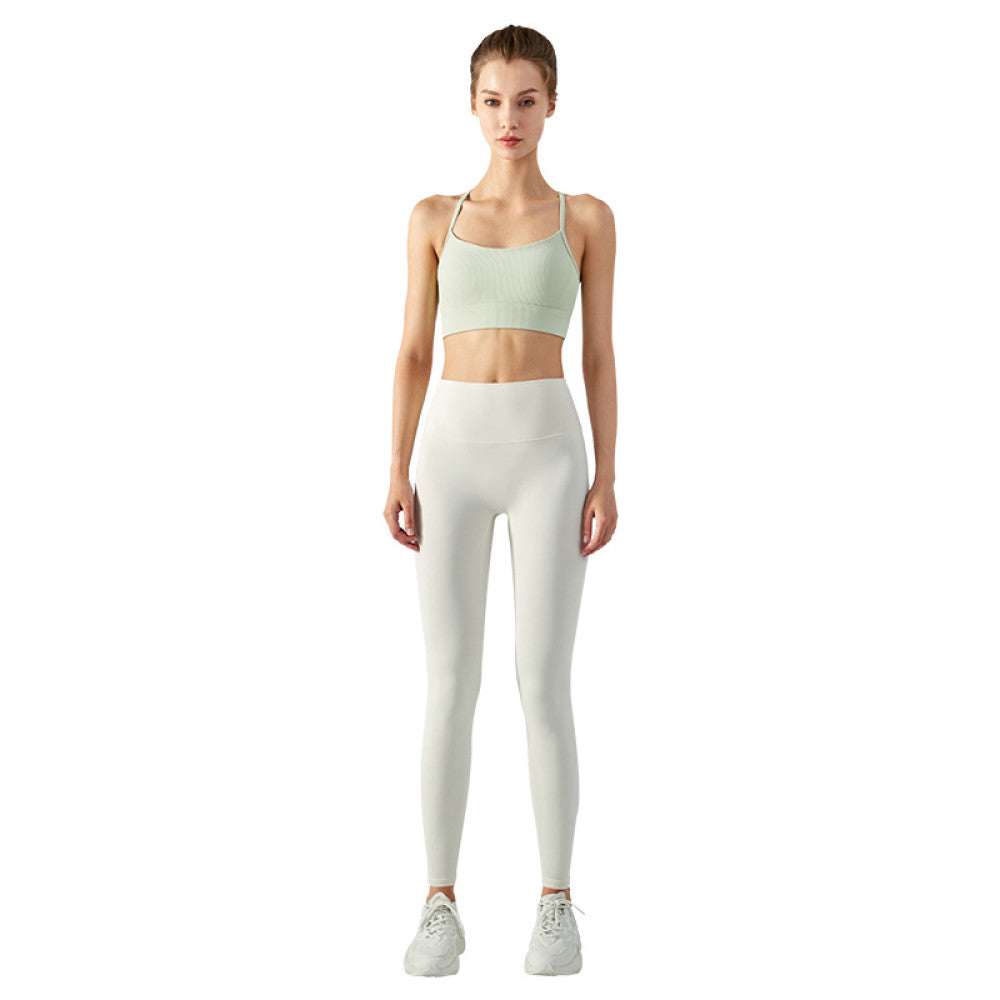 Ningbo Calorie halterneck sports bra women s yoga vest with chest pad fitness clothes top beautiful back bra summer image 2