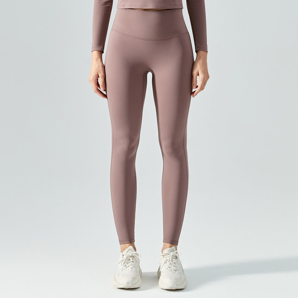 Ningbo Calorie Soft Peach Hip Yoga Pants Women s High Waist Hip Lifting Slimming Nude Tight Sports Fitness Pants image 120