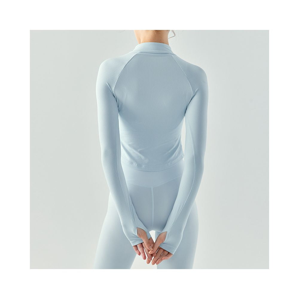 Stand Collar Cloud Feeling Yoga Long Sleeve Top Casual Versatile Raglan Sleeve Half Zipper Fitness Autumn and Winter Yoga Clothes Jacket Women image 2