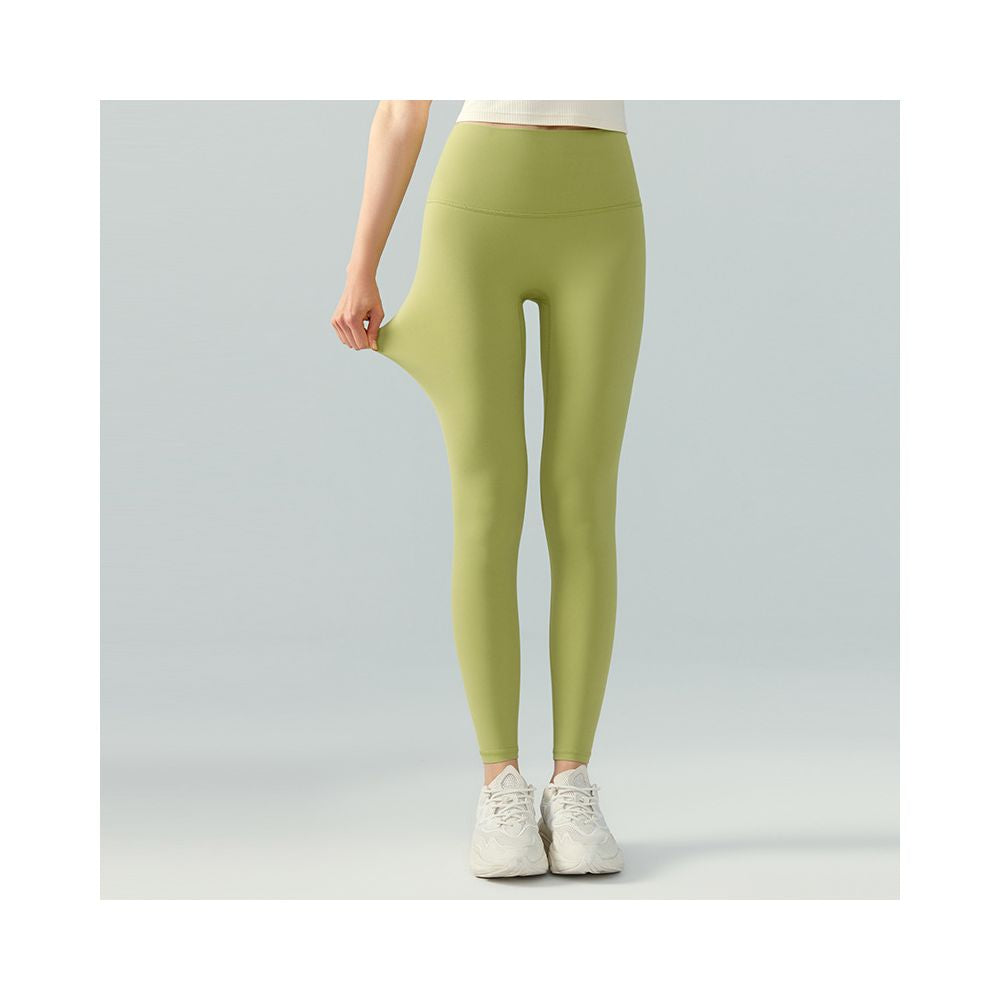 Nulu Lycra Yoga Pants Women s Nylon High Elastic Peach Tights Ultra thin Running Sports Fitness Leggings image 2