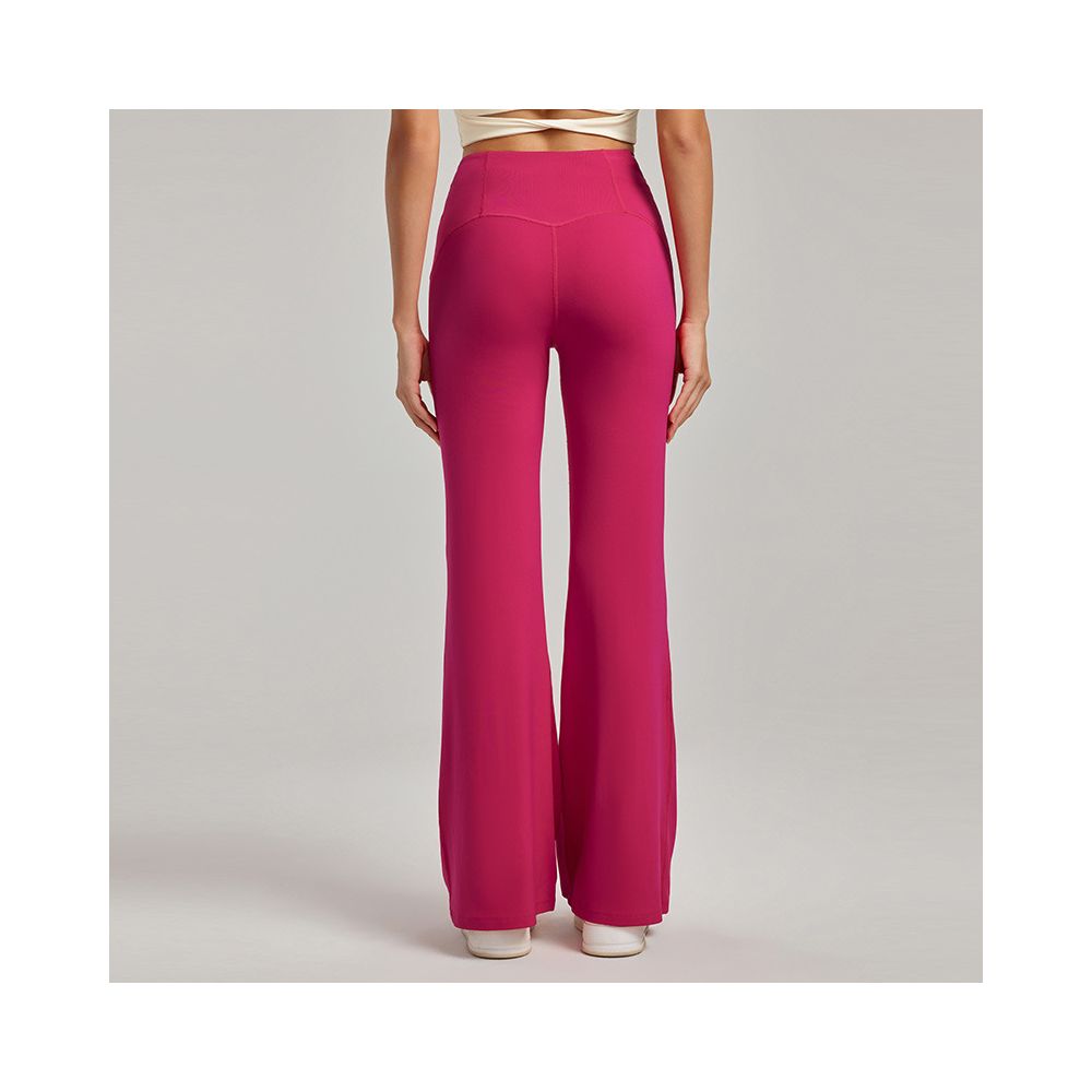 High waisted yoga flared pants for women new spring and summer running sports peach hip lifting fitness pants straight leg slimming flared pants image 2