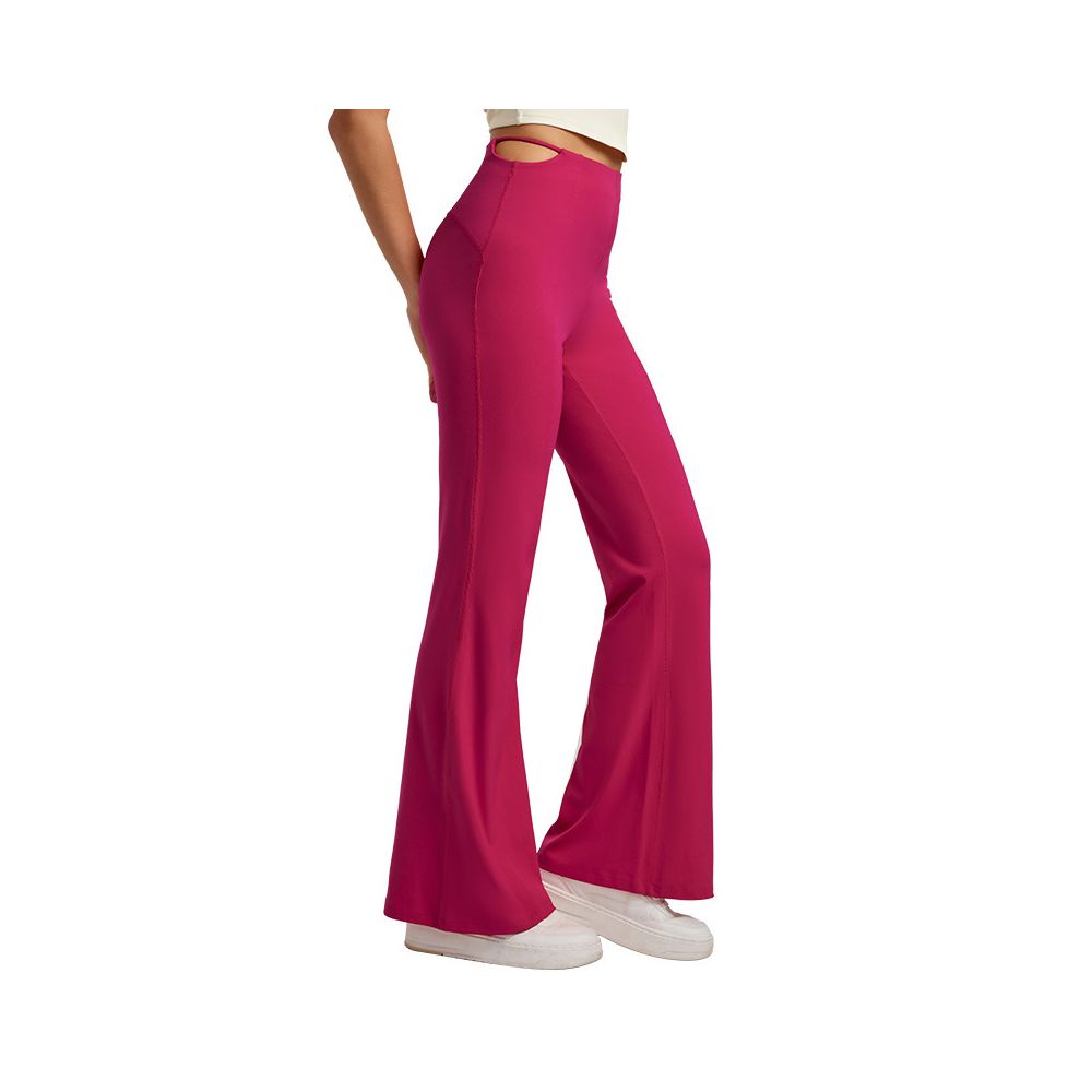 High waisted yoga flared pants for women new spring and summer running sports peach hip lifting fitness pants straight leg slimming flared pants image 5