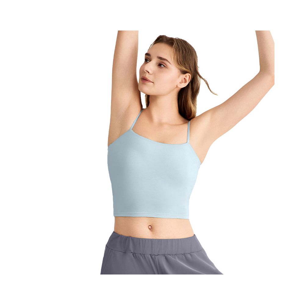 Sexy camisole sports vest for women with chest pads to gather and hold side breasts yoga underwear simple and versatile outdoor fitness wear image 5