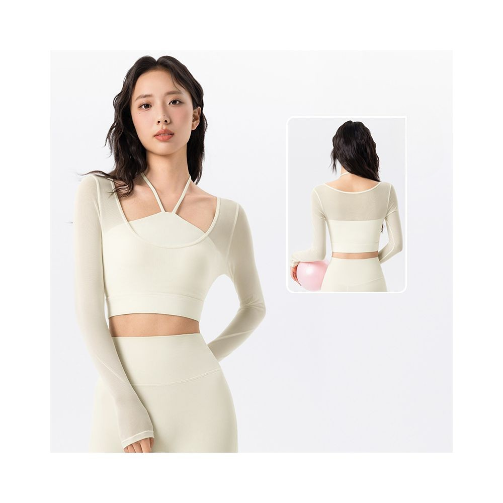 Yoyo Meat İnce File Detaylı Fitness Spor Bluz