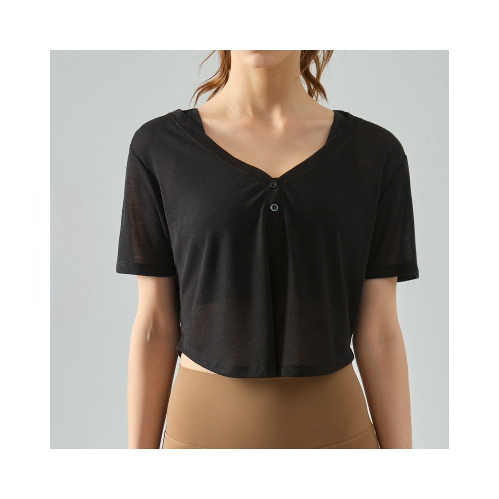 Yoyo Meat Yazlık İnce Nefes Alan Yoga Tişört