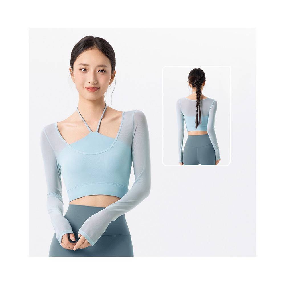 Yoyo Meat İnce File Detaylı Fitness Spor Bluz