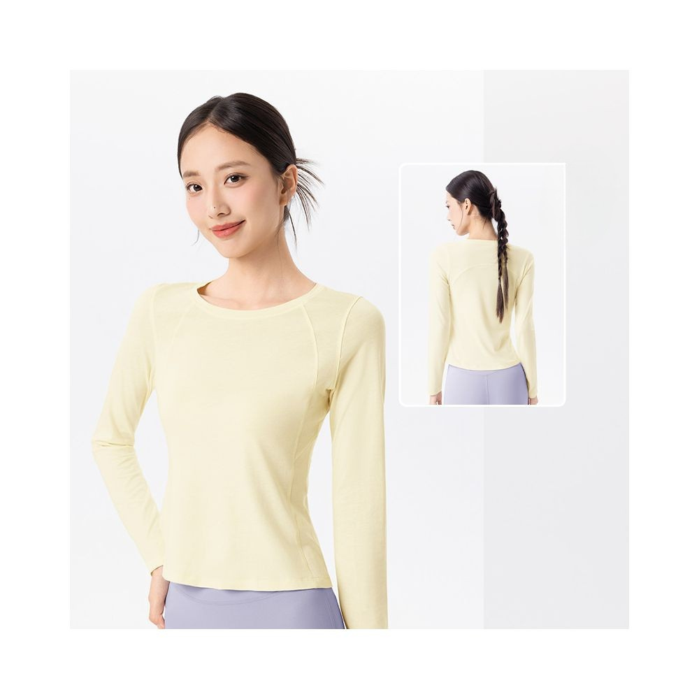 Yoyo Meat Kadın Slim Fit Uzun Kollu Yoga Üstü