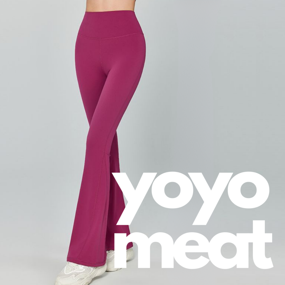 Yoyo Meat Yüksek Bel Yoga Geniş Paça Tayt