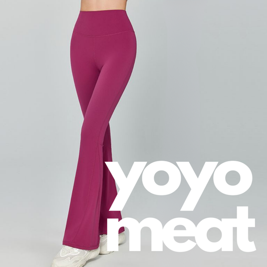 Yoyo Meat Yüksek Bel Yoga Geniş Paça Tayt