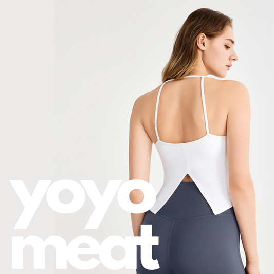 yoyo meat Airist T-shirt İnce Askılı, Göğüs Pedli, kırlangıç Kuyruğu Yırtmaçlı, İnce, Nefes Alan Kumaş