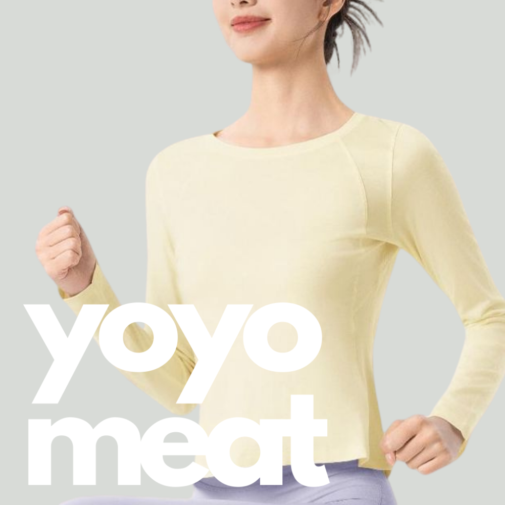 Yoyo Meat Kadın Slim Fit Uzun Kollu Yoga Üstü