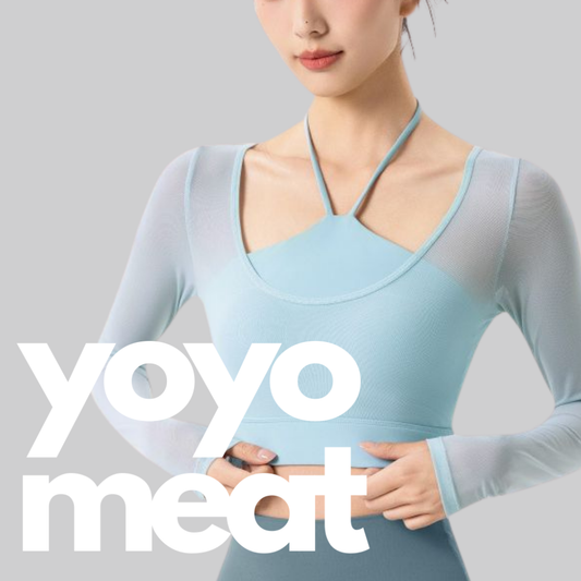 Yoyo Meat İnce File Detaylı Fitness Spor Bluz