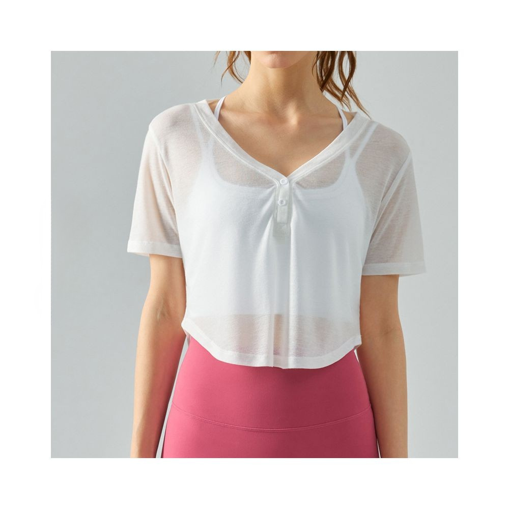 Yoyo Meat Yazlık İnce Nefes Alan Yoga Tişört