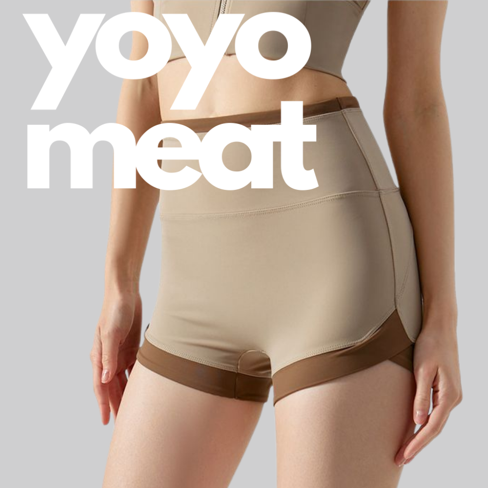 Yoyo Meat Yüksek Bel Nefes Alabilir Spor Şort