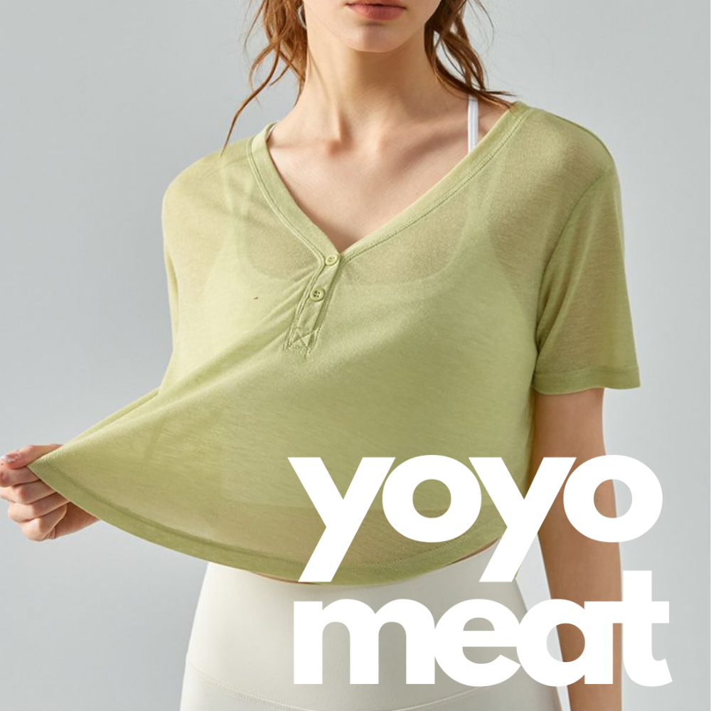Yoyo Meat Yazlık İnce Nefes Alan Yoga Tişört