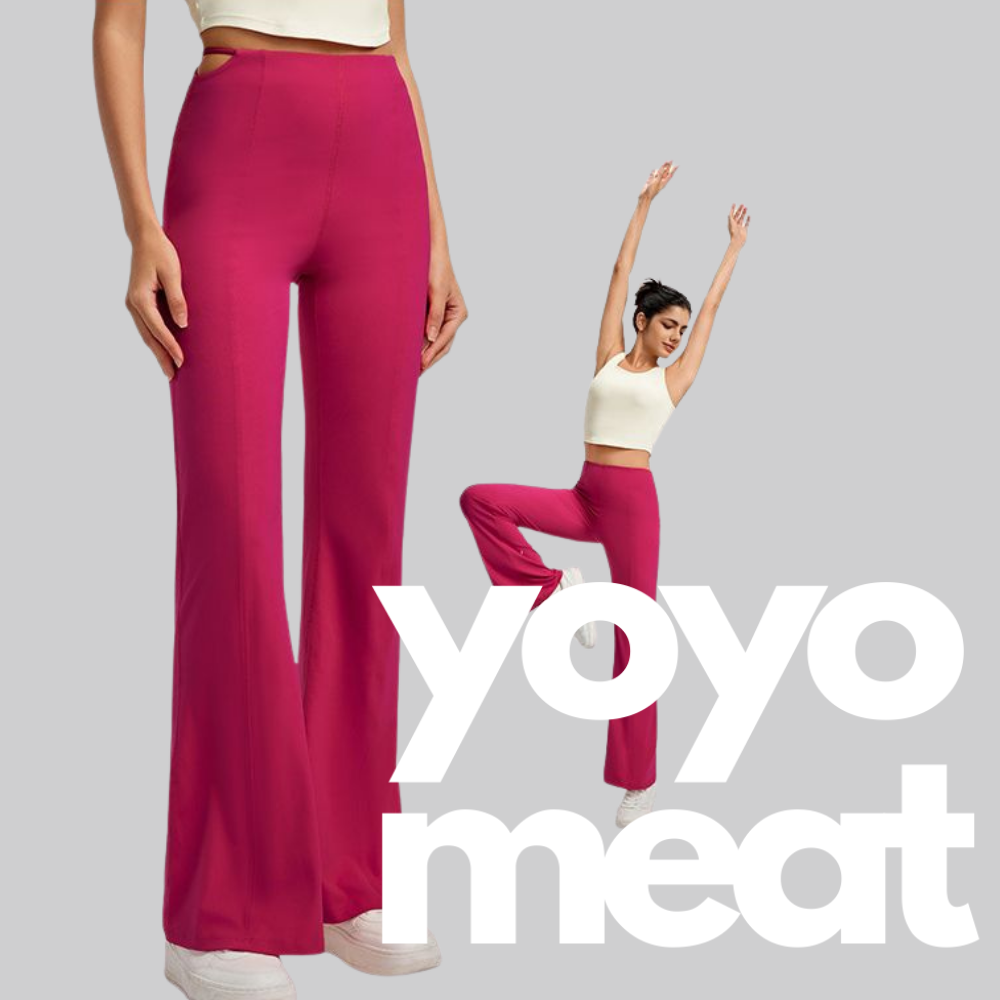 Yoyo Meat Yüksek Bel Yoga Tayt Geniş Paça