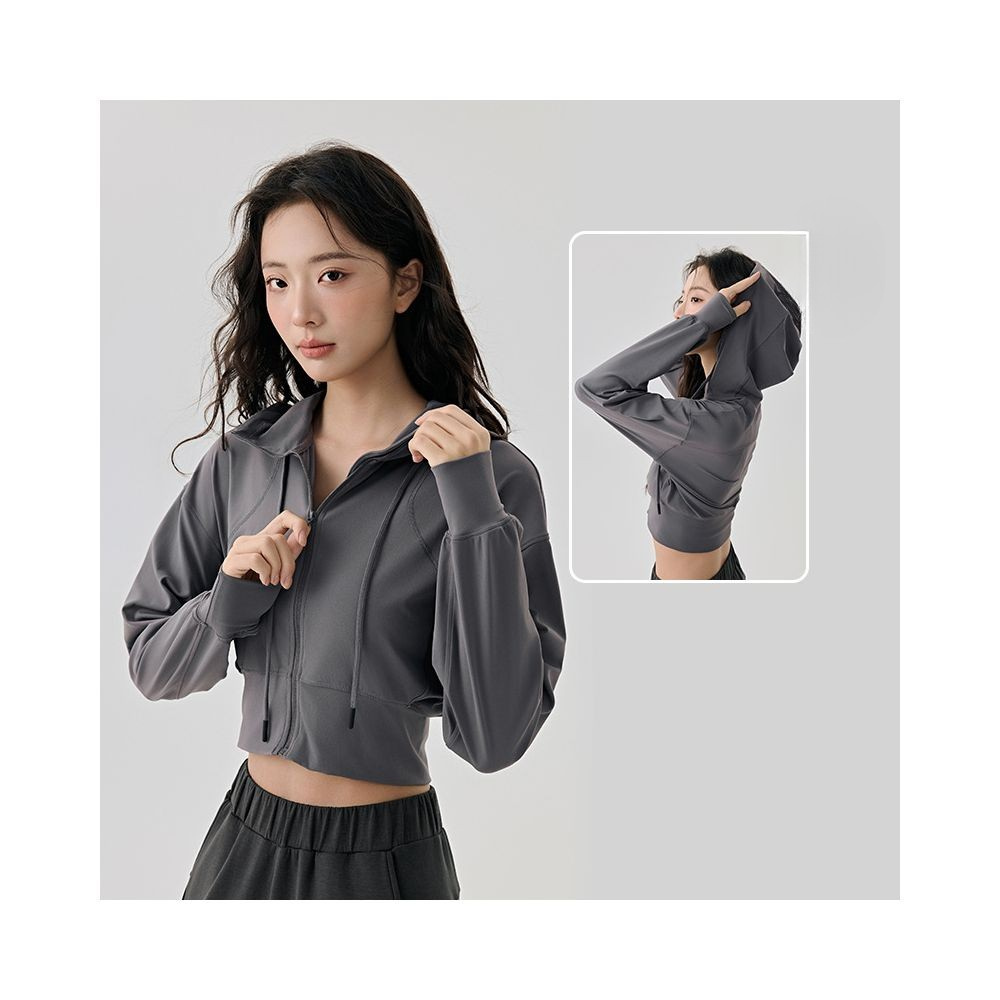 Yoyo Meat Sonbahar Kış Uzun Kollu Fitness Ceket