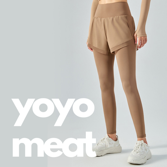 yoyo meat İki Parçalı Yüksek Bel Tayt Şort